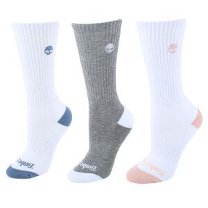 Timberland Women's Half Cushioned Comfort Crew Socks (3 Pack)